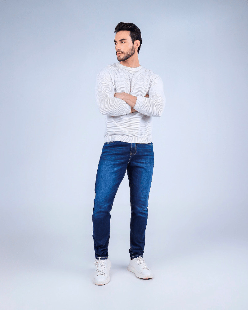 Calça Jeans Blue Wash Slim